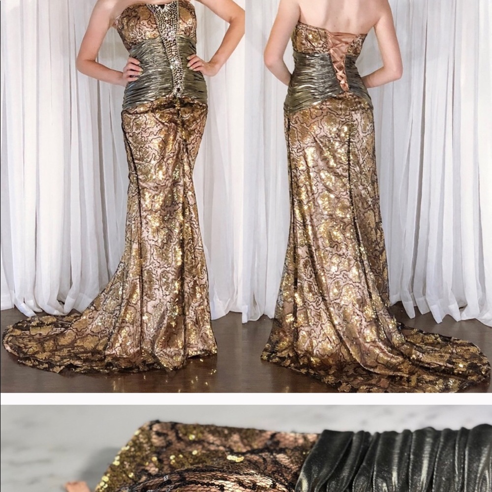 Black and gold gown stunning
